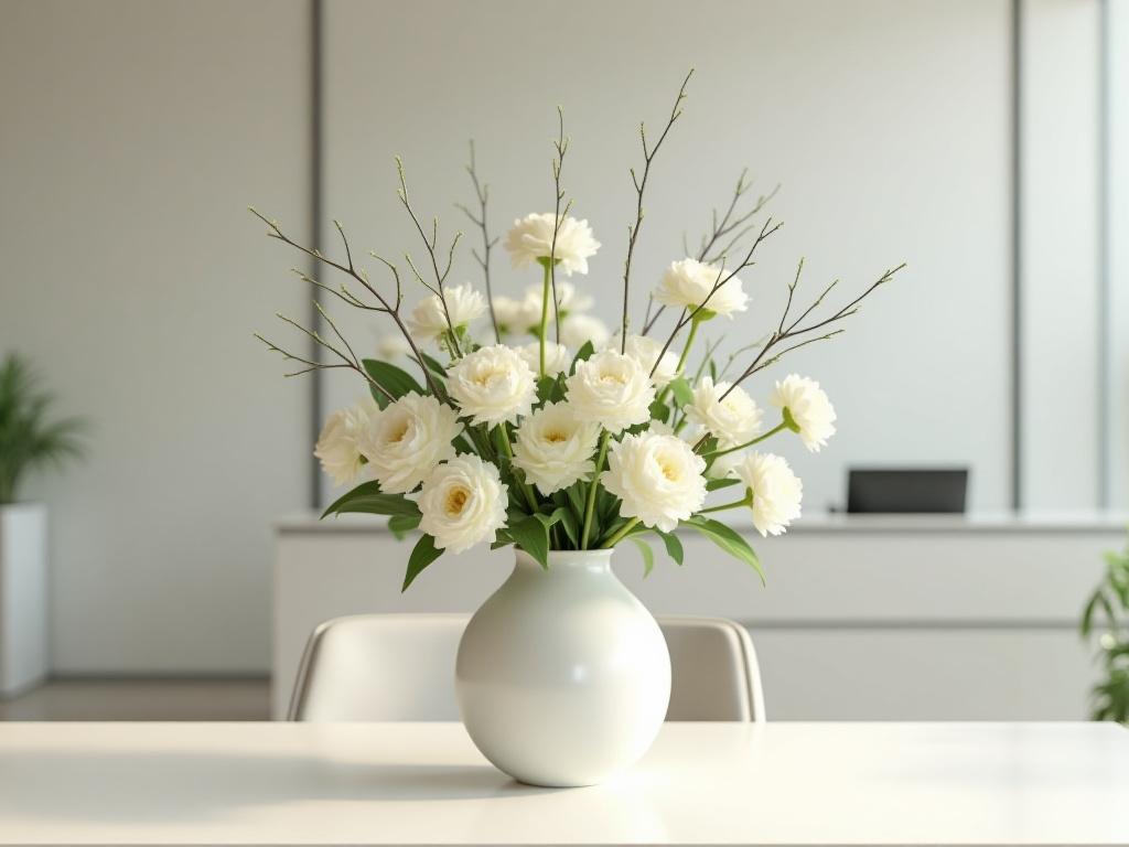 ミニマルでモダンなフラワーアレンジメント